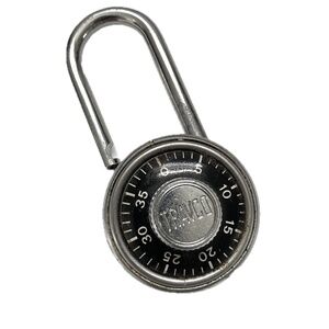 Vintage Travco Locker Room Padlock Combination black Dial